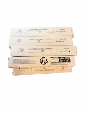 NEW (Set of 2) 100mm LED Motion Sensor Lights - Warm White - Rechargeable